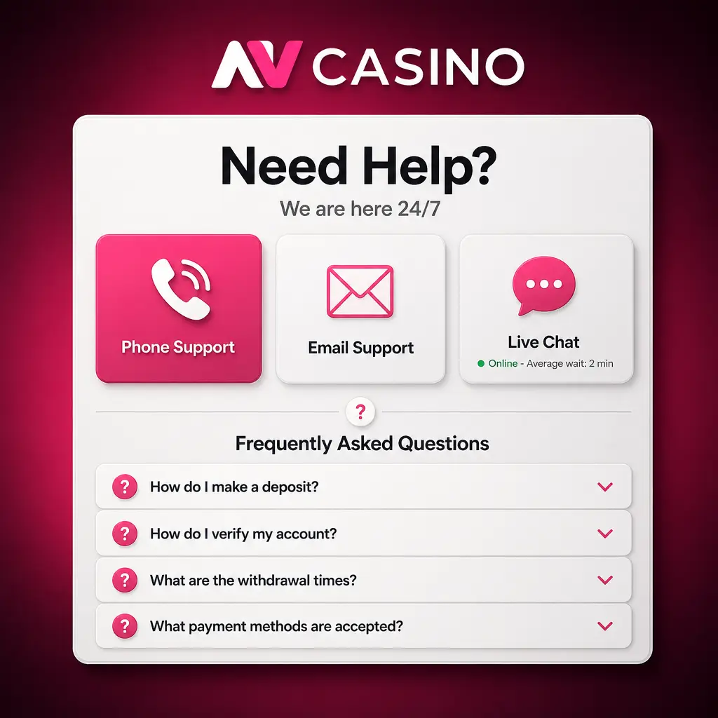 Ομάδα υποστήριξης NV Casino διαθέσιμη 24/7